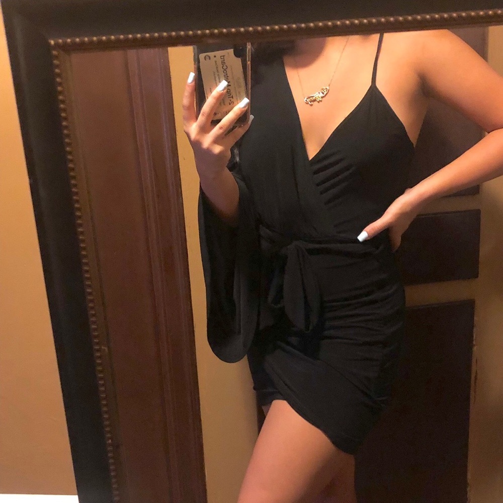 Brand New Bell Sleeve One Shoulder Dress